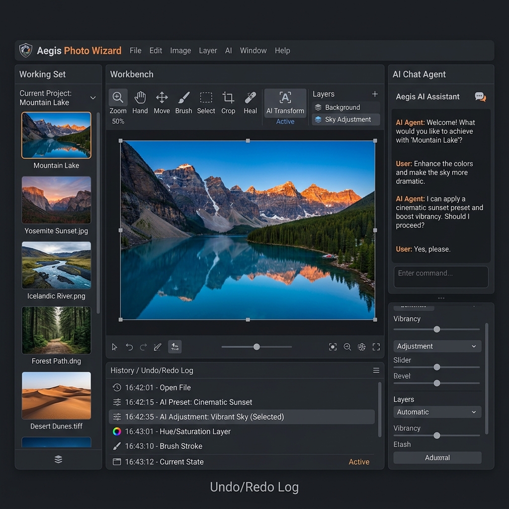 Aegis Photo Wizard Interface