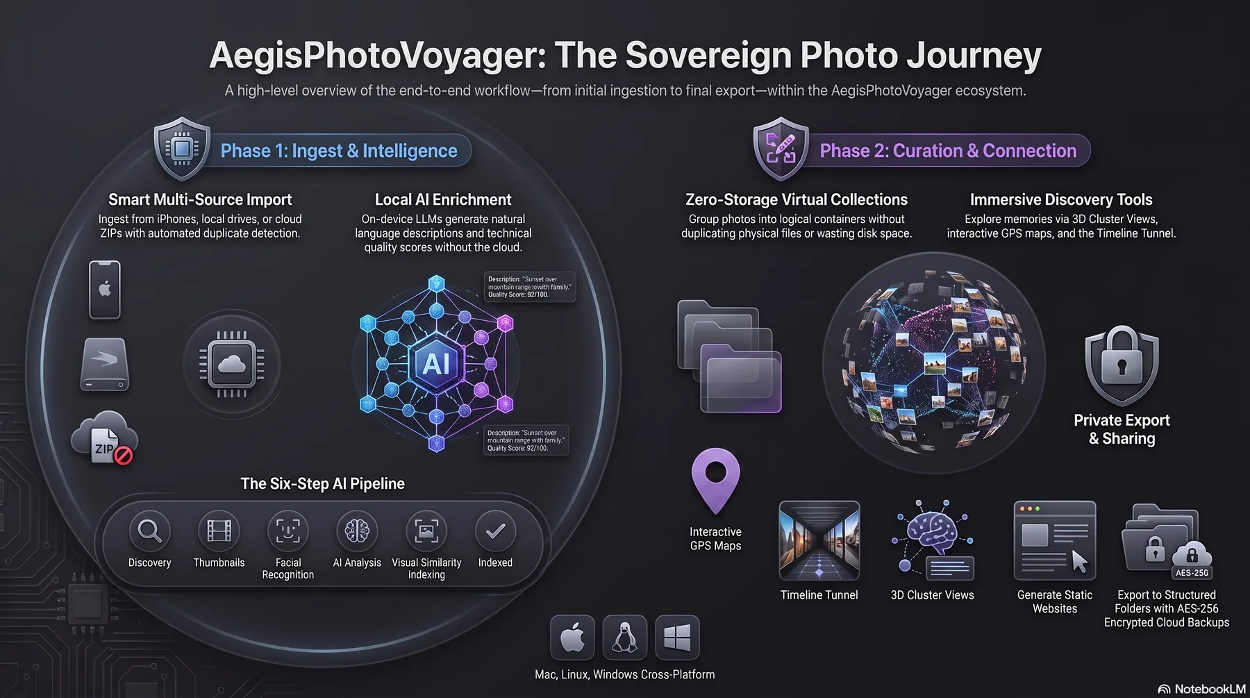 Aegis Photo Voyager sovereign photo journey workflow